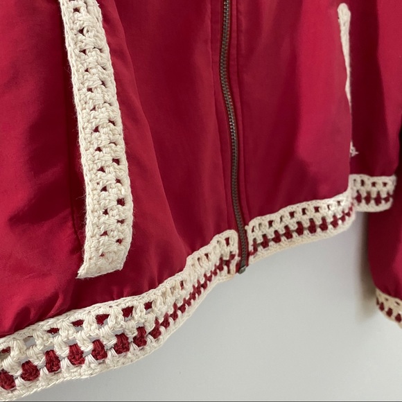 Free people crochet trim baseball jacket - Picture 4 of 6